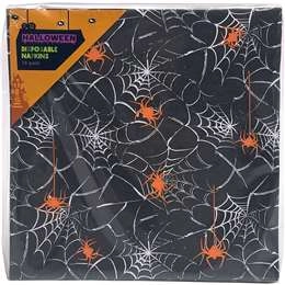 Halloween Disposable Napkins Black 16 Pack