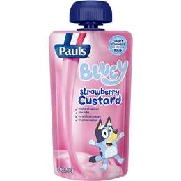 Pauls Kids Bluey Strawberry Custard Pouch 70g