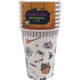 Halloween Disposable Cups White 8 Pack