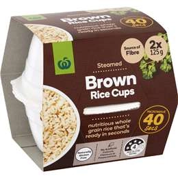 Woolworths Brown Rice Microwave Cups 2 Pack