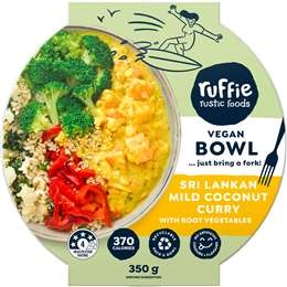 Ruffie Rustic Foods Vegan Bowl Sri Lankan Mild Coconut Curry 350g