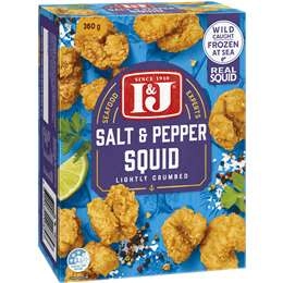 I&j Salt & Pepper Squid Bites Lightly Crumbed 360g