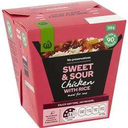 Woolworths Sweet & Sour Chicken With Rice 350g