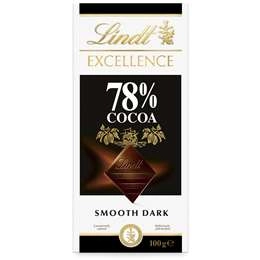 Lindt Excellence 78% Cocoa Dark Chocolate Block 100g