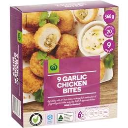 Woolworths Garlic Chicken Bites  360g