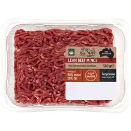 Woolworths Lean Beef Mince 500g