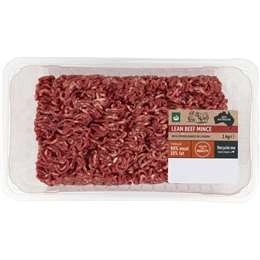 Woolworths Lean Beef Mince 1kg