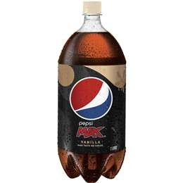 Pepsi Max No Sugar Vanilla Cola Soft Drink Bottle 2l