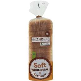 Woolworths Wholemeal Soft Sandwich Bread 650g