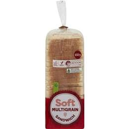 Woolworths Multigrain Soft Sandwich Bread 650g