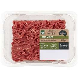 Woolworths Lamb Mince 500g