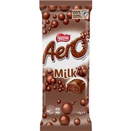 Nestle Aero Milk Chocolate Block Block 118g