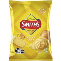 Smith's Crinkle Cut Potato Chips Cheese & Onion 60g