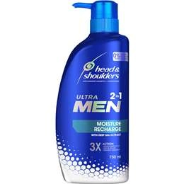 Head & Shoulders Ultra Men 2 In 1 Moisture Recharge Shampoo & Conditioner 750ml