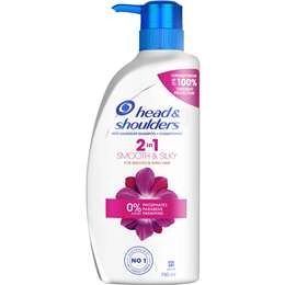 Head & Shoulders 2-in-1 Shampoo & Conditioner Smooth & Silky 750ml