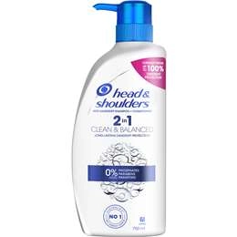 Head & Shoulders 2-in-1 Shampoo & Conditioner Clean & Balanced 750ml