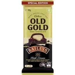 Cadbury Old Gold Baileys Dark Chocolate Block 180g