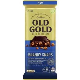 Cadbury Old Gold Brandy Snaps Dark Chocolate Block 175g