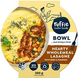 Ruffie Rustic Foods Hearty Wholemeal Lasagne  350g