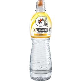 Gatorade G Active Sports Drinks Lemon Water Electrolytes & Vitamins 600ml