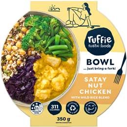 Ruffie Rustic Foods Satay Nut Chicken With Wild Rice Blend 350g