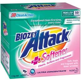 Biozet Attack Laundry Powder With Softener 2kg