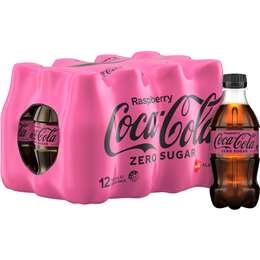 Coca - Cola Raspberry Zero Sugar Bottles  300ml X 12 Pack