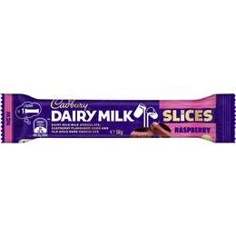 Cadbury Dairy Milk Slices Raspberry Chocolate Bar 50g