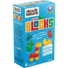 Nice & Natural 4d Fruit Blocks 6 Pack 120g