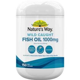 Nature's Way Wild Caught Fish Oil 1000mg Soft Capsules 150 Pack