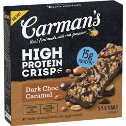 Carman's High Crisp Choc Caramel 5 Pack 250g