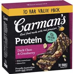 Carman's Protein Choc Cranberry 10 Pack 400g