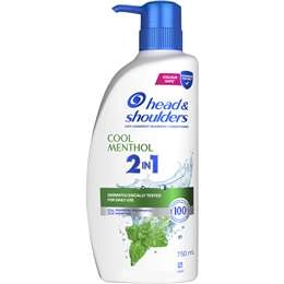 Head & Shoulders Cool Menthol 2 In 1 Anti Dandruff Shampoo & Conditioner 750ml