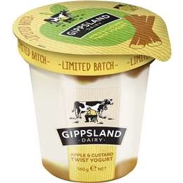 Gippsland Dairy Apple & Custard Twist Yogurt  160g