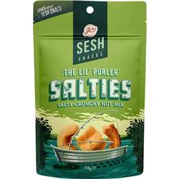 Jc's Sesh Snacks Salties Salty Crunchy Nut Mix 115g