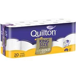 Quilton Gold King Size Toilet Tissue  20 Pack