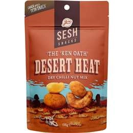 Jc's Sesh Snacks Desert Heat Dry Chilli Nut Mix 130g