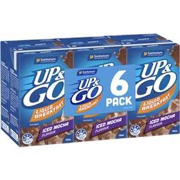 Sanitarium Up&go Liquid Breakfast Iced Mocha Flavour 6 X 250ml