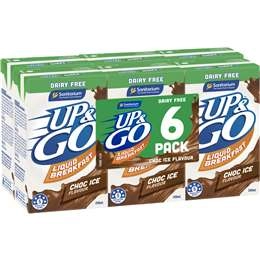 Sanitarium Up&go Liquid Breakfast Dairy Free Choc Ice Flavour 6 X 250ml