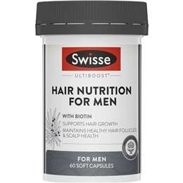 Swisse Ultiboost Hair Nutrition For Men Soft Capsules 60 Pack