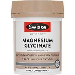 Swisse Ultiboost Magnesium Glycinate Tablets 120 Pack