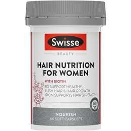 Swisse Ultiboost Hair Nutrition For Women Capsules 60 Pack