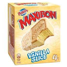 Peters Maxibon Vanilla Slice  4 Pack