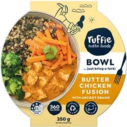 Ruffie Rustic Foods Butter Chicken Fusion With Ancient Grains 350g