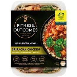 Fitness Outcomes Sriracha Chicken With Broccoli With Brown & Wild Rice 350g