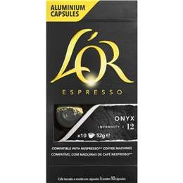 L'or Espresso Onyx Intensity 12 Coffee Capsules 10 Pack