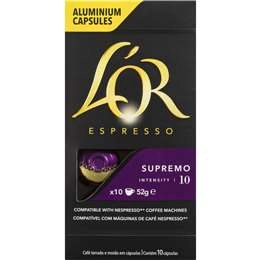 L'or Espresso Supremo Intensity 10 Coffee Capsules 10 Pack