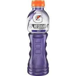 Gatorade Sports Drink Sugar Free Grape Electrolyte Hydration Bottle 600ml