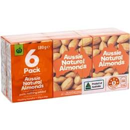 Woolworths Aussie Natural Almonds  6 Pack