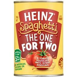 Heinz Spaghetti In Tomato Sauce Pasta Tinned Spaghetti 300g